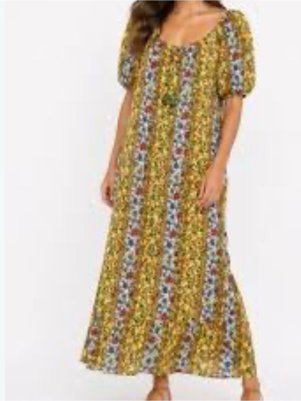 Easel Maxi Dress Off the Shoulder Pockets Floral Cottagecore Boho Flowy. Large